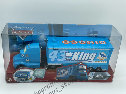 Hauler Disney Pixar Disney Cars by Mattel, Gray Hauler 43 Dinoco The King Hauler - BNIP