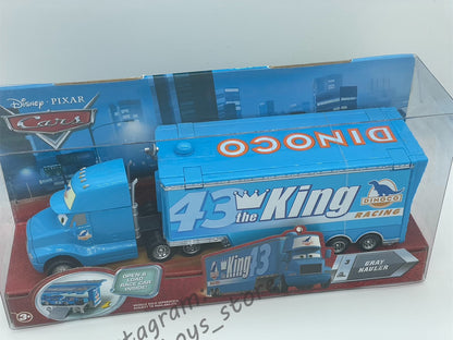 Hauler Disney Pixar Disney Cars by Mattel, Gray Hauler 43 Dinoco The King Hauler - BNIP