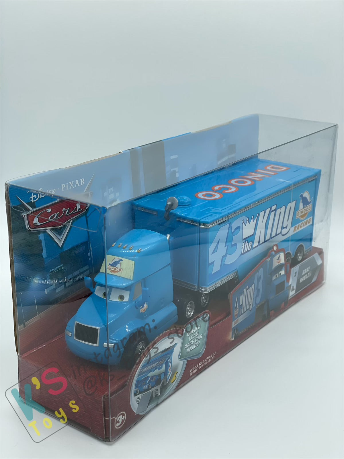 Hauler Disney Pixar Disney Cars by Mattel, Gray Hauler 43 Dinoco The King Hauler - BNIP