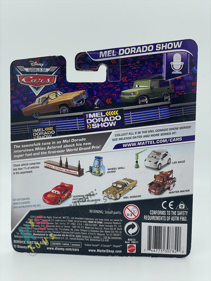 DISNEY PIXAR CARS BY MATTEL, LEE RACE - MEL DORADO SHOW CHASE SERIES - BNIP