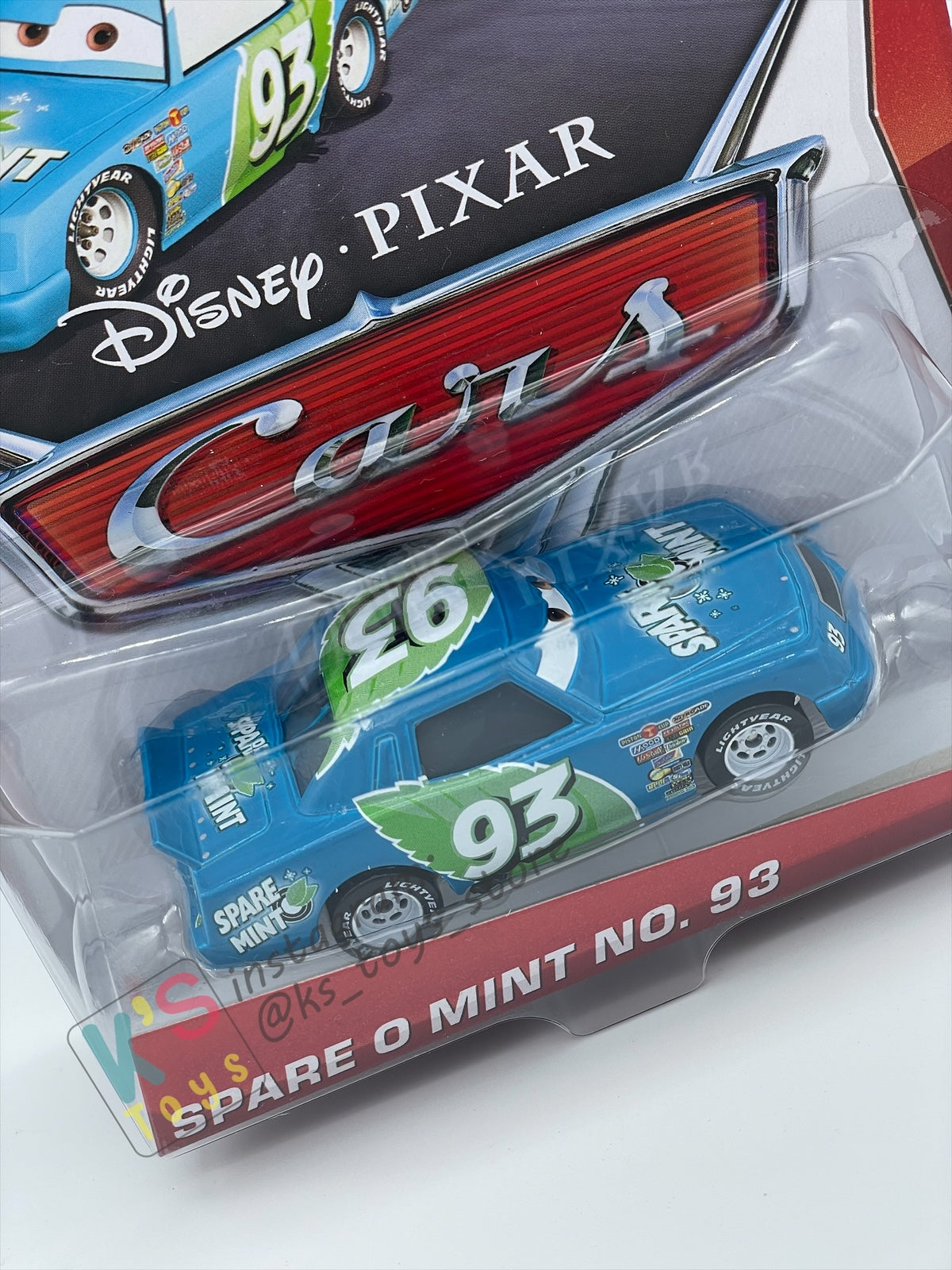 DISNEY PIXAR CARS BY MATTEL, "SPARE O MINT NO. 93” PISTON CUP SERIES- BNIP