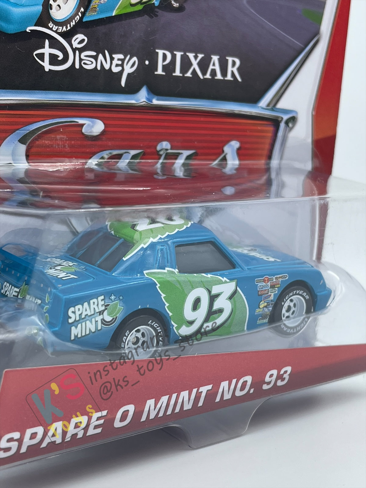 DISNEY PIXAR CARS BY MATTEL, "SPARE O MINT NO. 93” PISTON CUP SERIES- BNIP