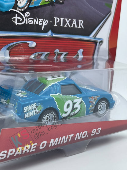 DISNEY PIXAR CARS BY MATTEL, "SPARE O MINT NO. 93” PISTON CUP SERIES- BNIP