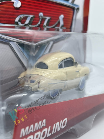 DISNEY PIXAR CARS BY MATTEL 1:55, MAMA TOPOLINO (UNIBODY VARIANT) - FESTIVAL ITALIANO SERIES - BNIP
