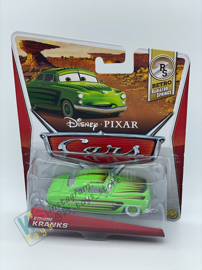 DISNEY PIXAR CARS BY MATTEL, EDWIN KRANKS (UNIBODY) - RETRO RADIATOR SPRINGS - BNIP