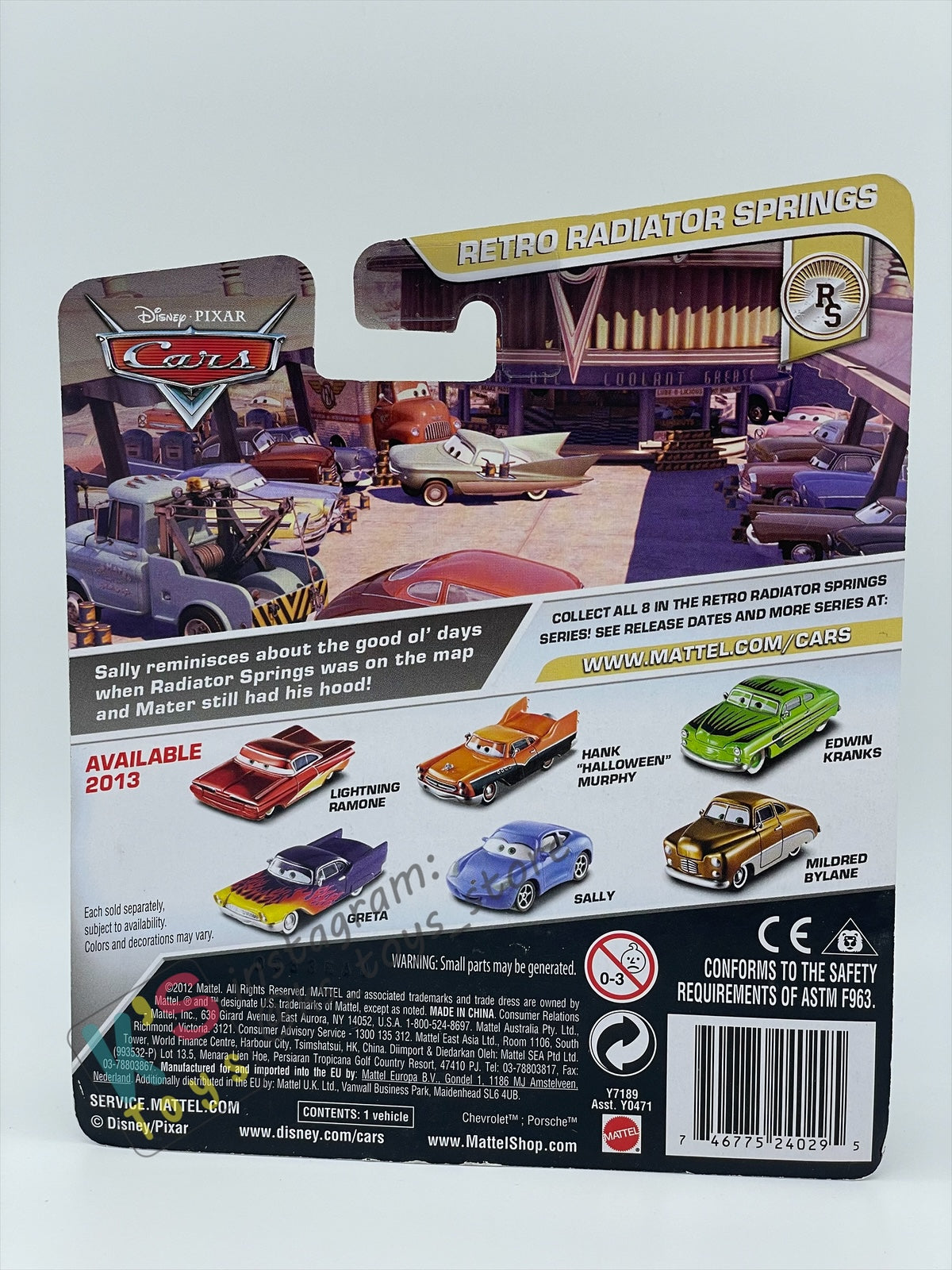 DISNEY PIXAR CARS BY MATTEL, EDWIN KRANKS (UNIBODY) - RETRO RADIATOR SPRINGS - BNIP
