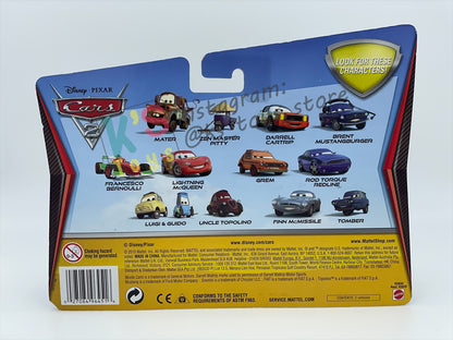Disney Pixar Cars 1:55 by Mattel 2-Pack Cars 2, BRENT MUSTANGBURGER AND DARRELL CARTRIP (VARIANT) - BNIP