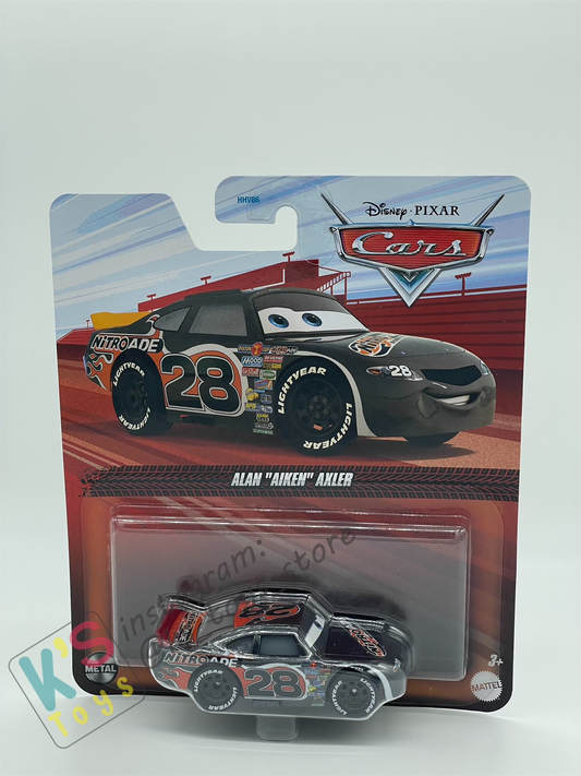 Disney Pixar Cars by MATTEL, ALAN “AIKEN” AXLER #28 - 2024 RE-RELEASED - BNIP