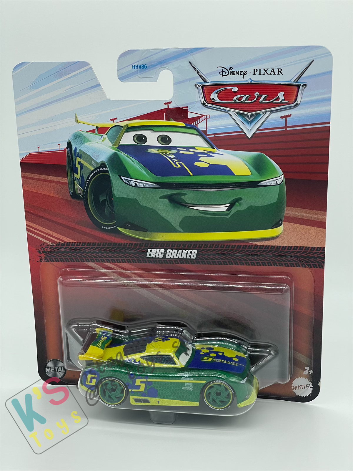 DISNEY PIXAR CARS BY MATTEL, ERIC BRAKER - 2024 RE-RELEASED  - BNIP