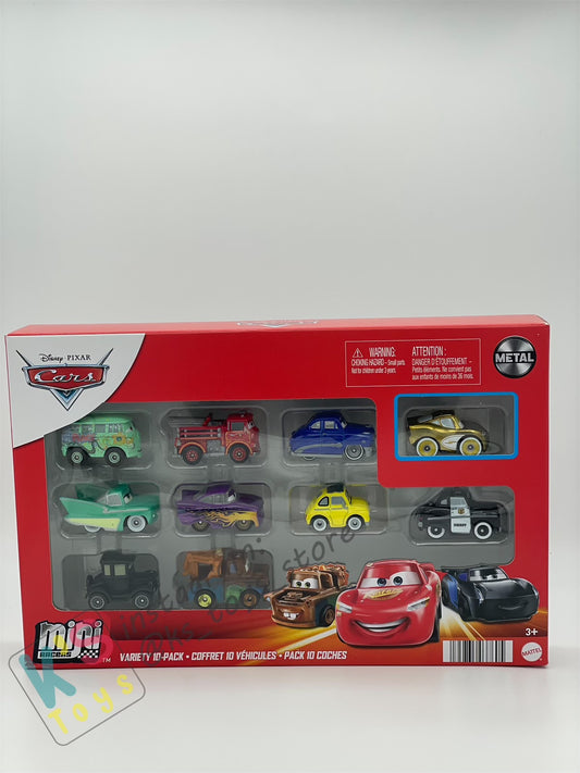 MINI RACERS DISNEY PIXAR CARS 10-PACK GOLDEN CRUISING LIGHTNING MCQUEEN - BNIP