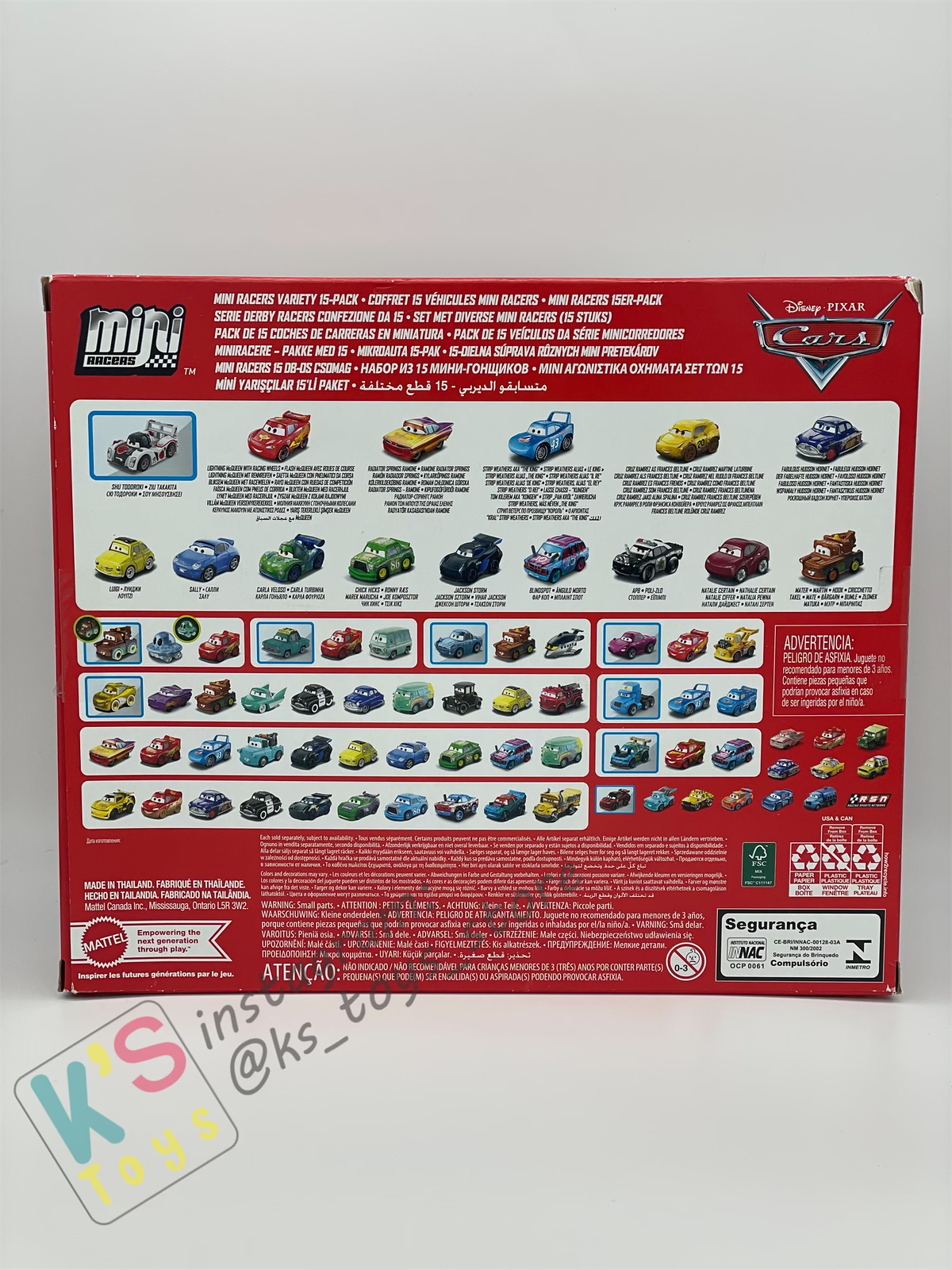 MINI RACERS DISNEY PIXAR CARS 15-PACK SHU TODOROKI - BNIP