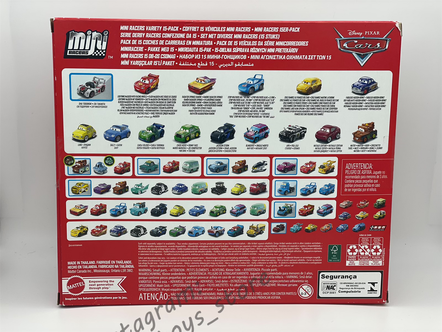 MINI RACERS DISNEY PIXAR CARS 15-PACK SHU TODOROKI - BNIP