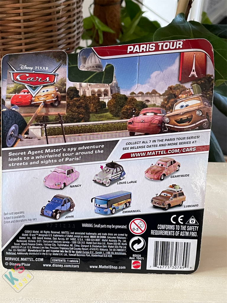DISNEY PIXAR CARS "GEARTRUDE" PARIS TOUR SERIES - BNIP