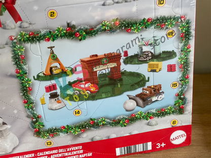 2024 ADVENT CALENDAR OF MINI RACERS DISNEY PIXAR CARS BY MATTEL - BNIP