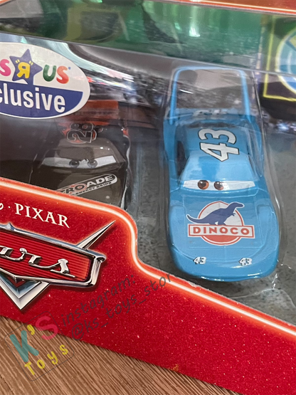 Gift Set Disney Pixar Cars 1:55 - 5-Pack Piston Cup Racers Supercharged; Nitroade, The King, Chick Hicks, Lightning McQueen (without Rusteze Sticker) and Leak Less - BNIP