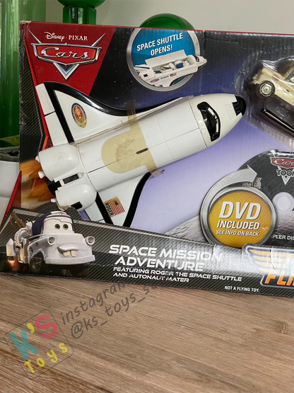 DISNEY PIXAR CARS BY MATTEL - SPACE MISSION ADVENTURE FEATURING ROGER THE SPACE SHUTTLE AND AUTONAUT MATER - BNIB