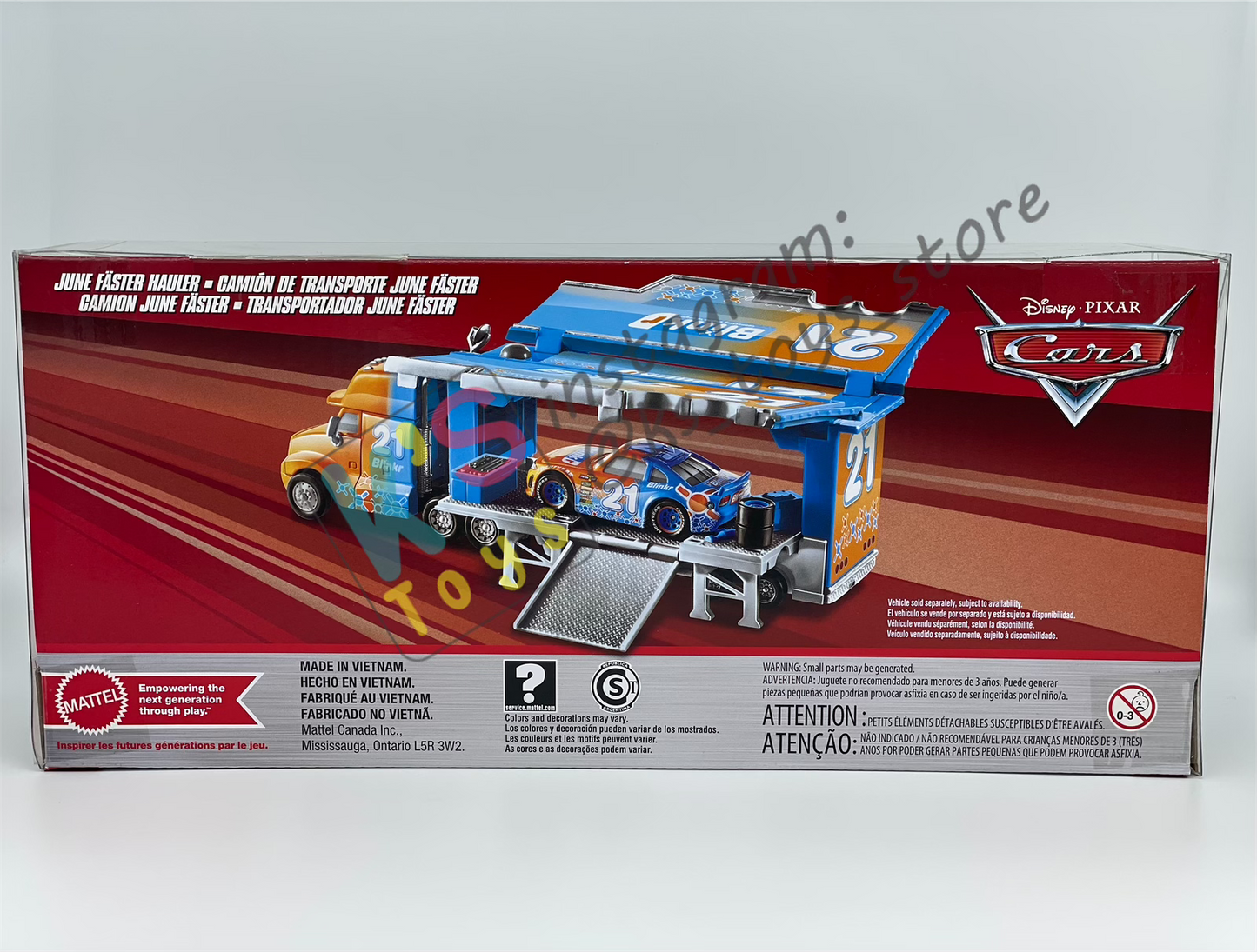 Hauler Disney Pixar Cars by Mattel, JUNE FASTER HAULER #21 BLINK - BNIP