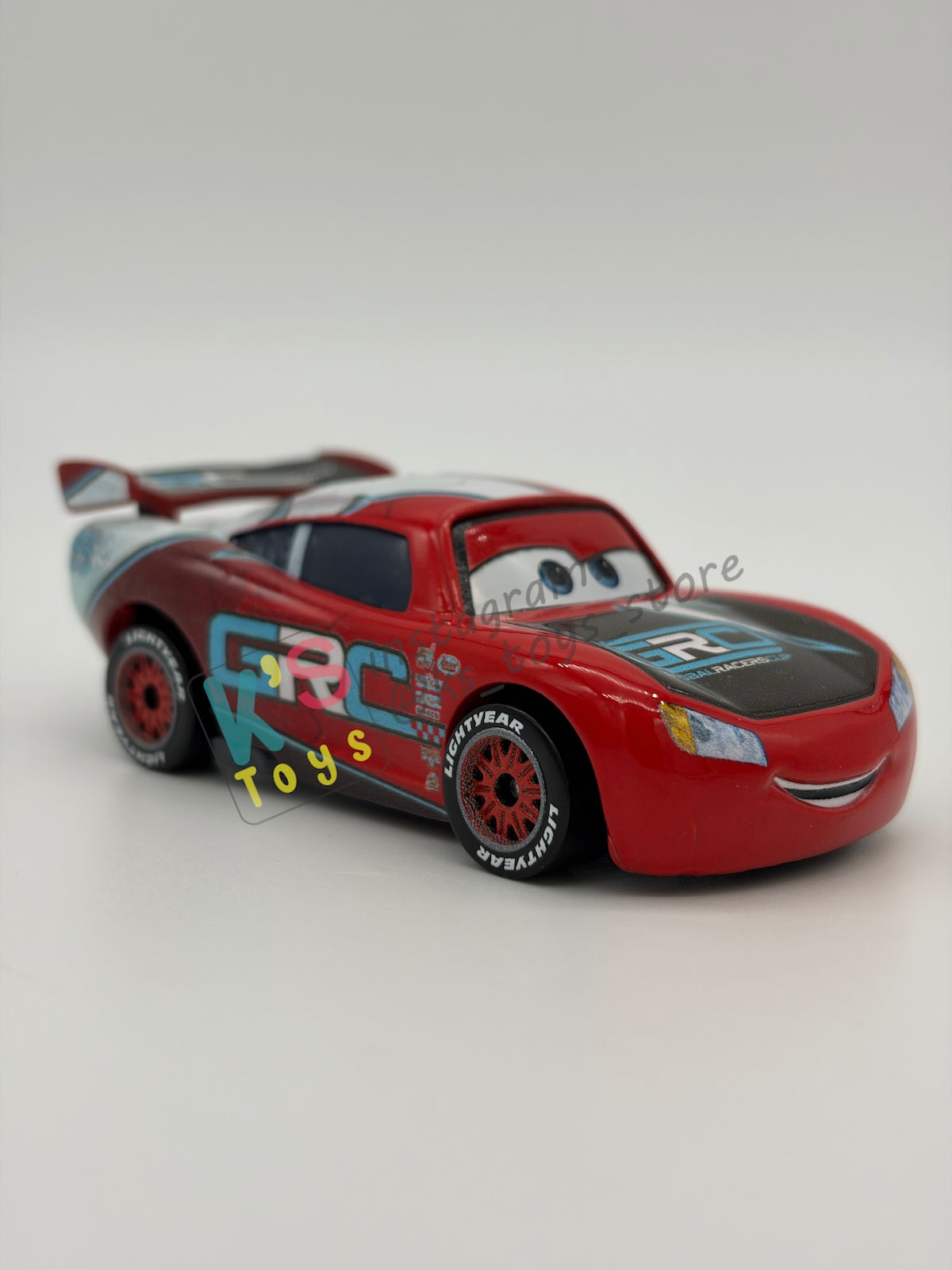 PRE-OWNED / LOOSE DISNEY PIXAR CARS - "GRC LIGHTNING MCQUEEN" GRC SERIES - NEAR MINT CONDITION - READ DESCRIPTION!!!!!!
