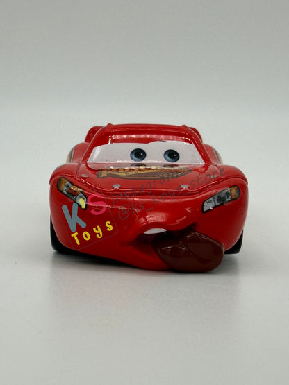 PRE-OWNED / LOOSE DISNEY PIXAR CARS - "TONGUE LIGHTNING MCQUEEN" CARS SERIES - NEAR MINT CONDITION - READ DESCRIPTION!!!!!!