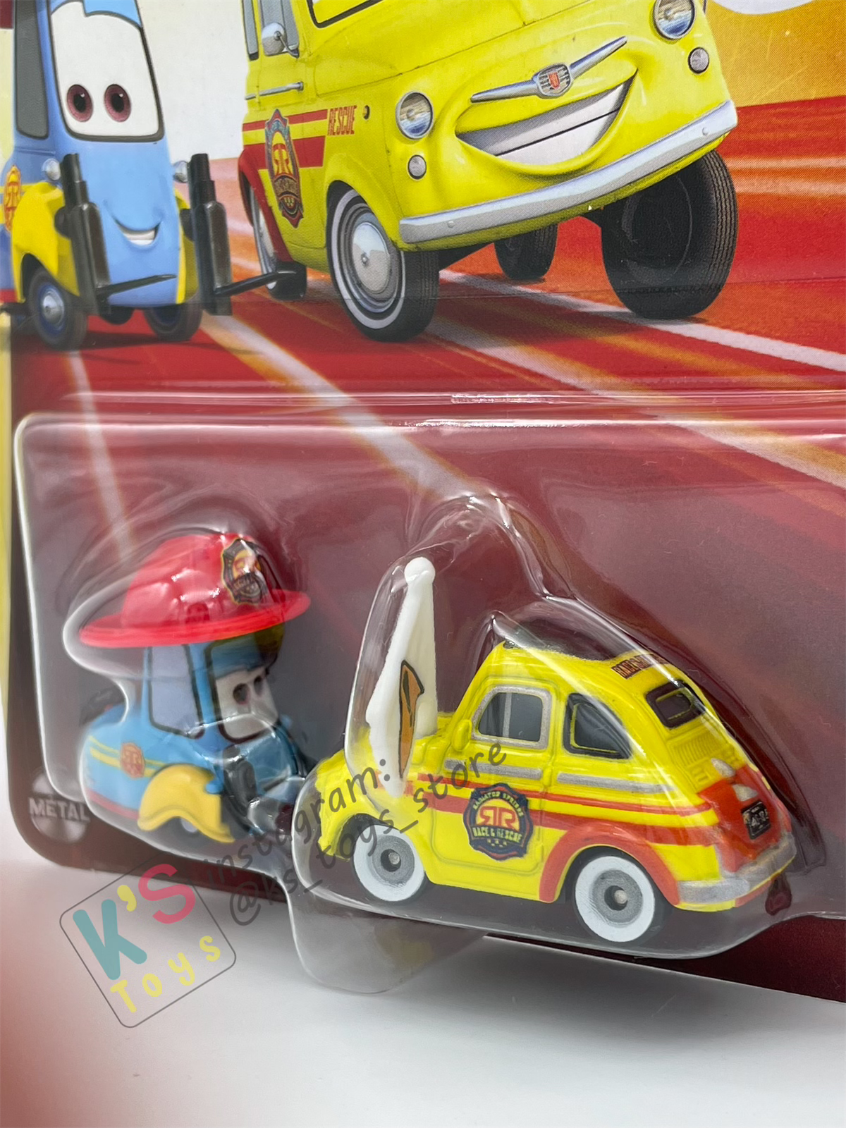 DISNEY PIXAR CARS BY MATTEL - "RACE AND RESCUE LUIGI & GUIDO" 2026 RE-RELEASE RACE & RESCUE SERIES - BNIP