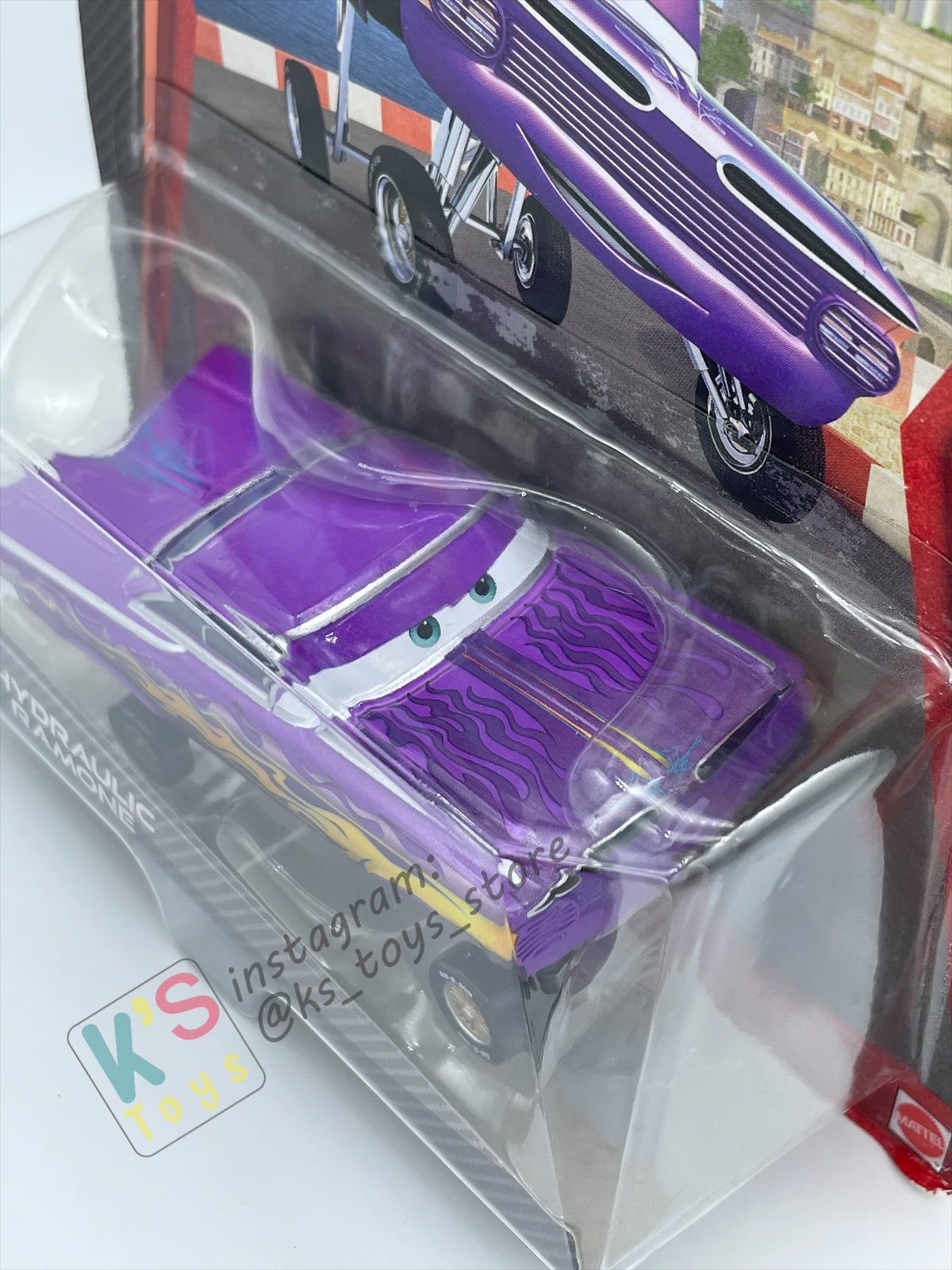DISNEY PIXAR CARS BY MATTEL, HYDRAULIC RAMONE (PURPLE) - CARS 2 SERIES - BNIP
