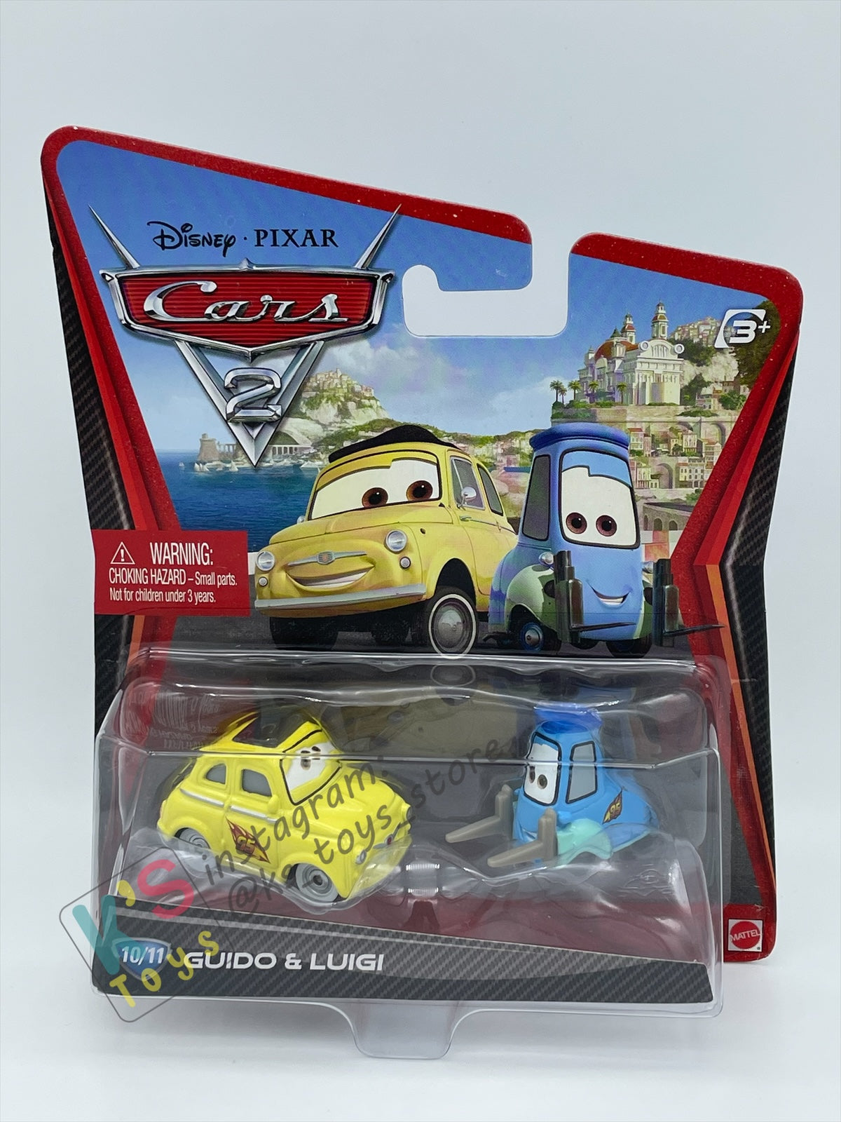 DISNEY PIXAR CARS BY MATTEL, RACE TEAM GUIDO & LUIGI - CARS 2 SERIES - BNIP