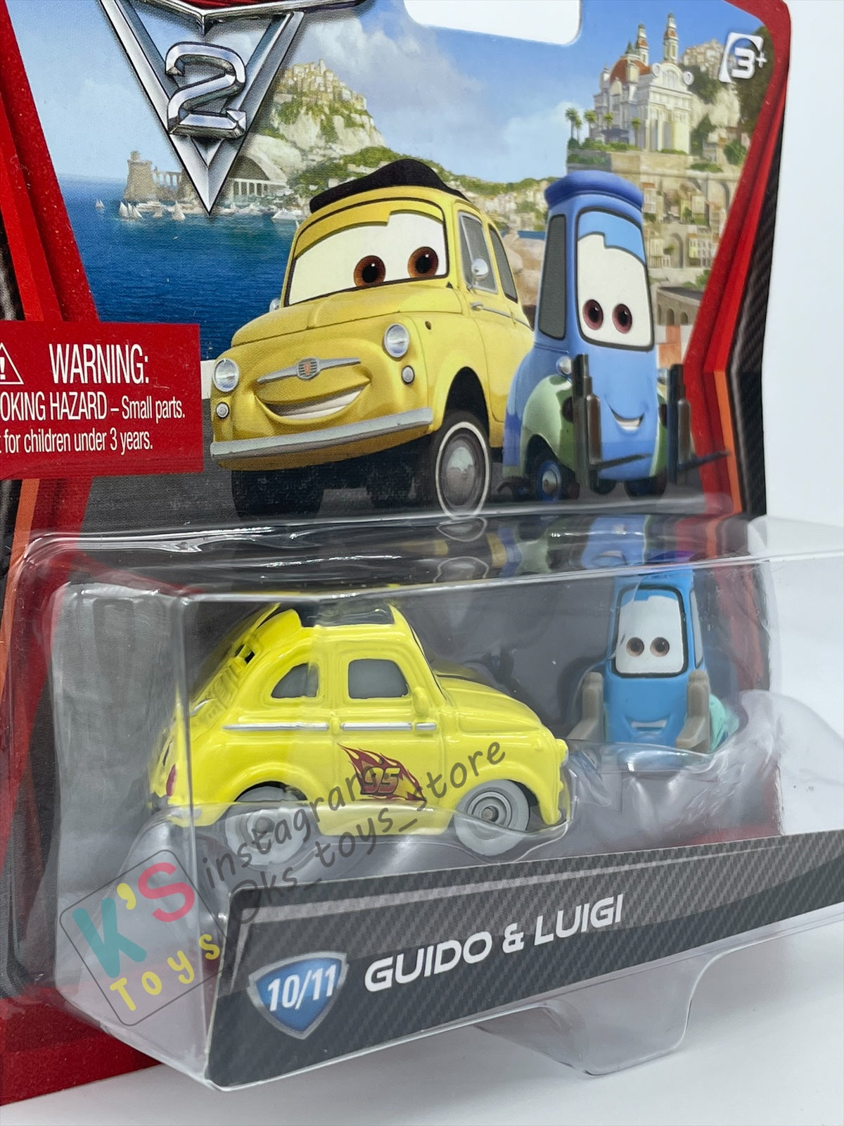DISNEY PIXAR CARS BY MATTEL, RACE TEAM GUIDO & LUIGI - CARS 2 SERIES - BNIP