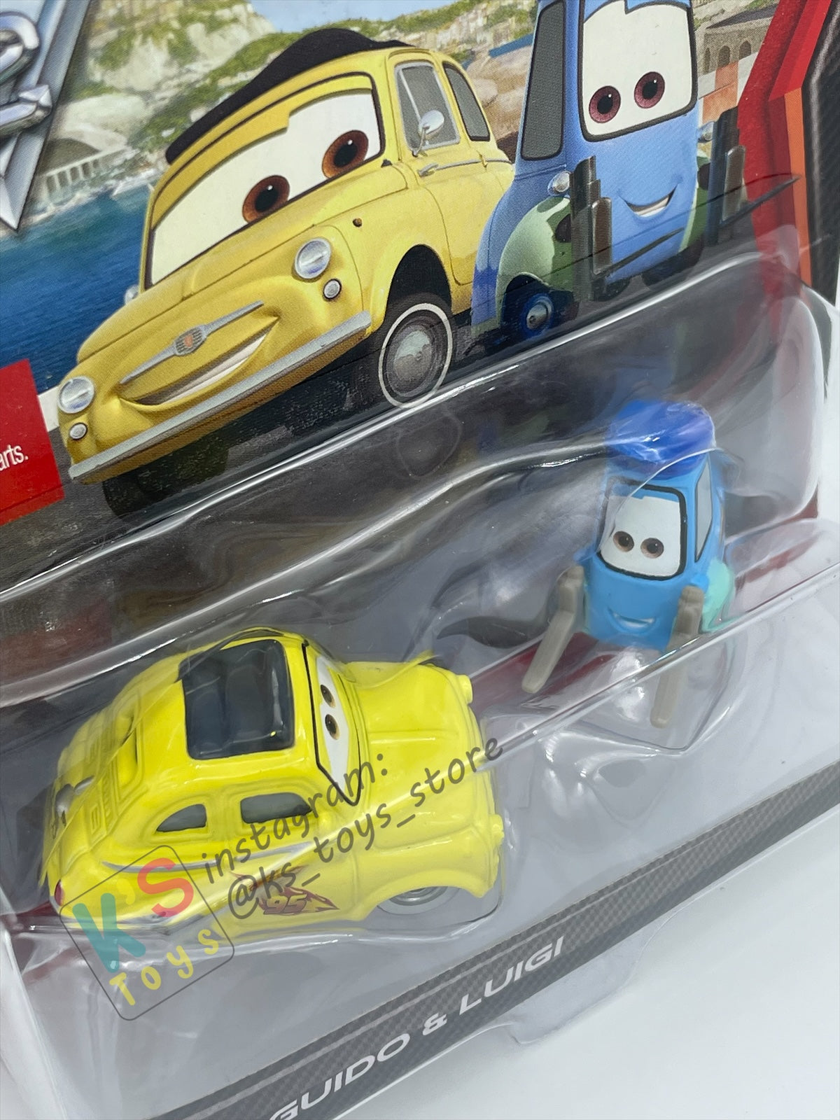 DISNEY PIXAR CARS BY MATTEL, RACE TEAM GUIDO & LUIGI - CARS 2 SERIES - BNIP