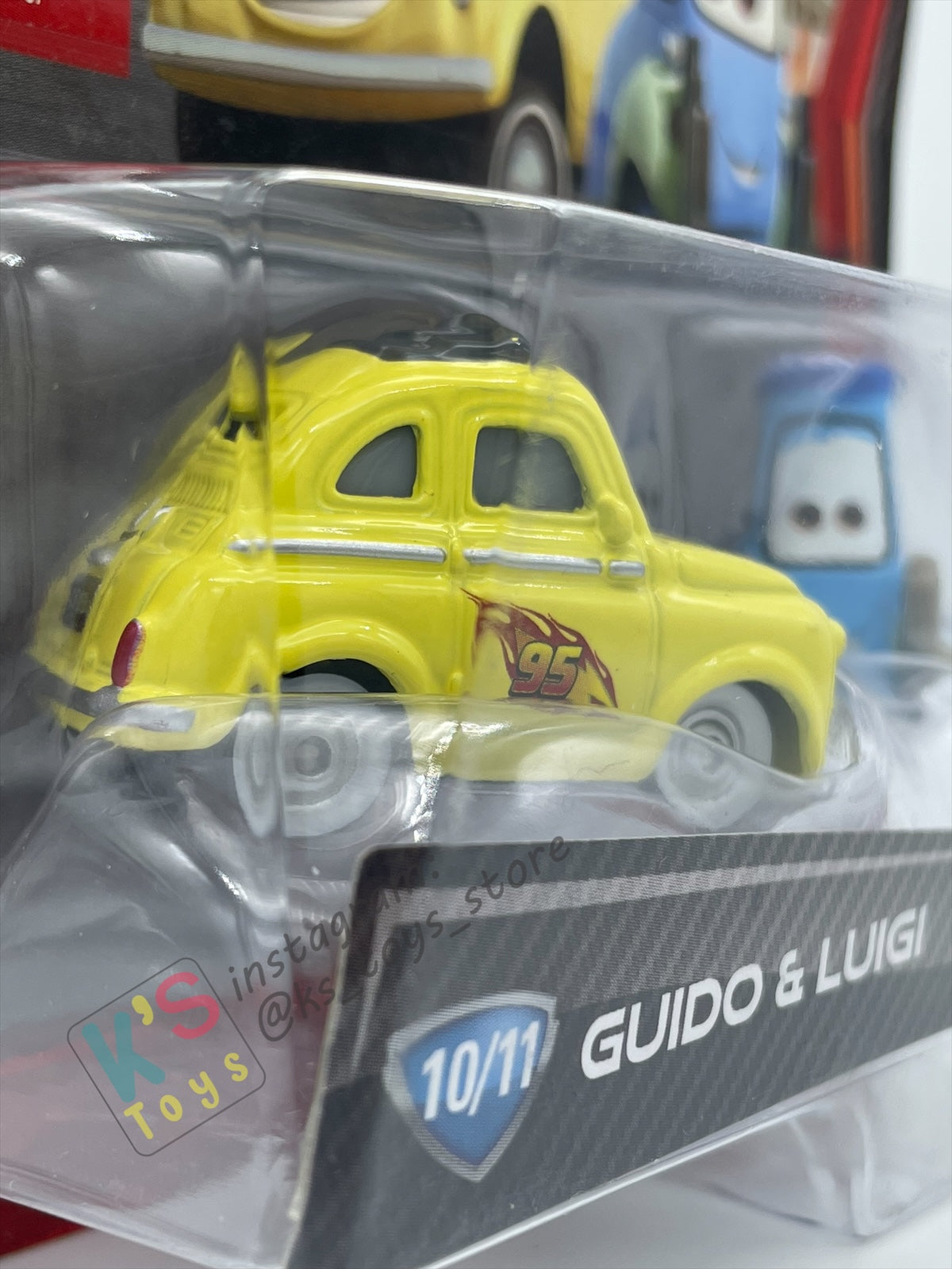DISNEY PIXAR CARS BY MATTEL, RACE TEAM GUIDO & LUIGI - CARS 2 SERIES - BNIP