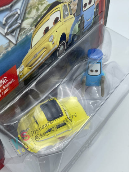 DISNEY PIXAR CARS BY MATTEL, RACE TEAM GUIDO & LUIGI - CARS 2 SERIES - BNIP