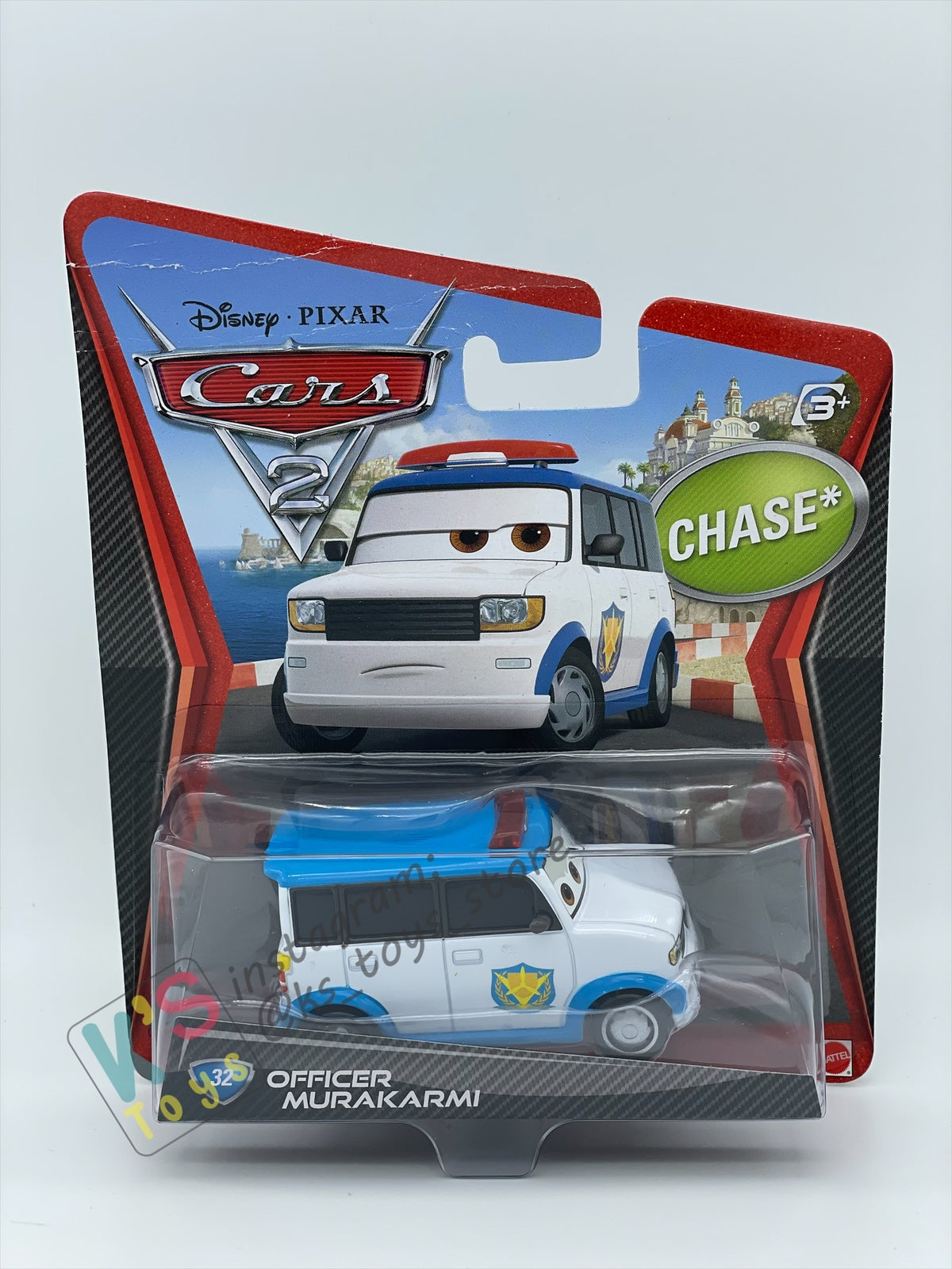 DISNEY PIXAR CARS BY MATTEL, OFFICER MURAKARMI - CARS 2 SERIES - BNIP