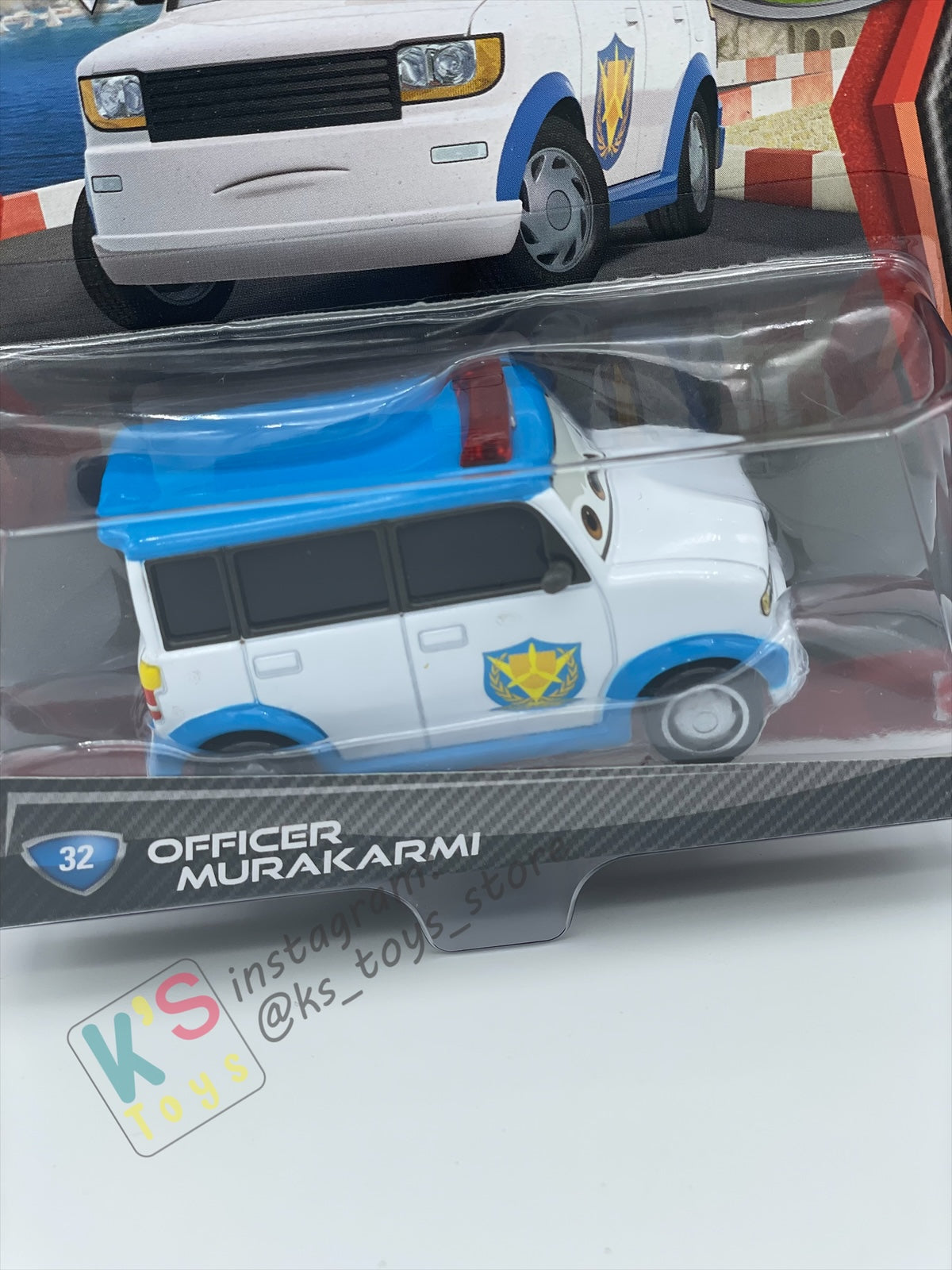DISNEY PIXAR CARS BY MATTEL, OFFICER MURAKARMI - CARS 2 SERIES - BNIP