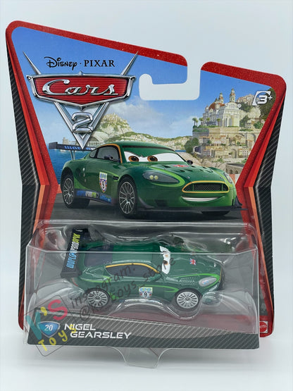 DISNEY PIXAR CARS BY MATTEL, NIGEL GEARSLEY - CARS 2 SERIES - BNIP