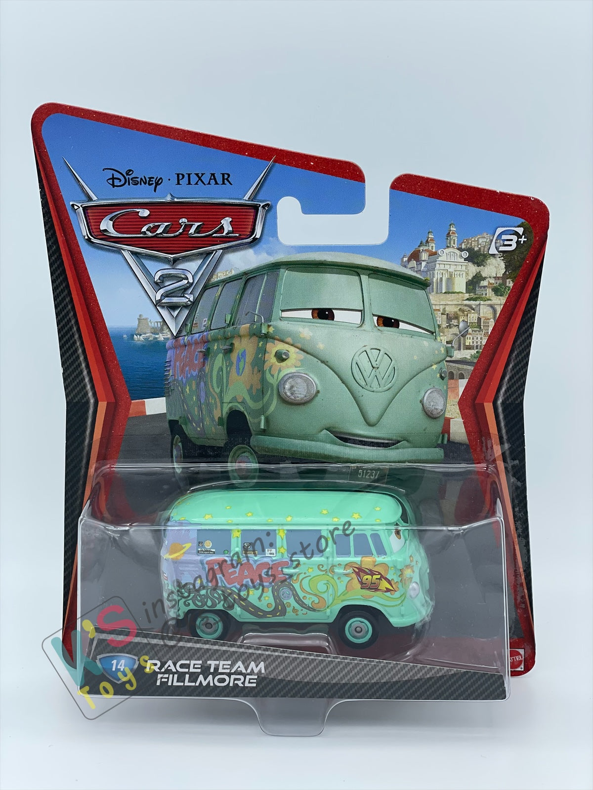 DISNEY PIXAR CARS BY MATTEL, "FILLMORE RACE TEAM" CARS 2 - BNIP