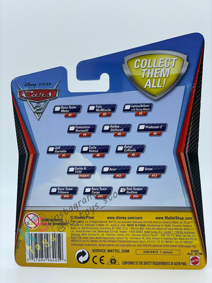 DISNEY PIXAR CARS BY MATTEL, "FILLMORE RACE TEAM" CARS 2 - BNIP