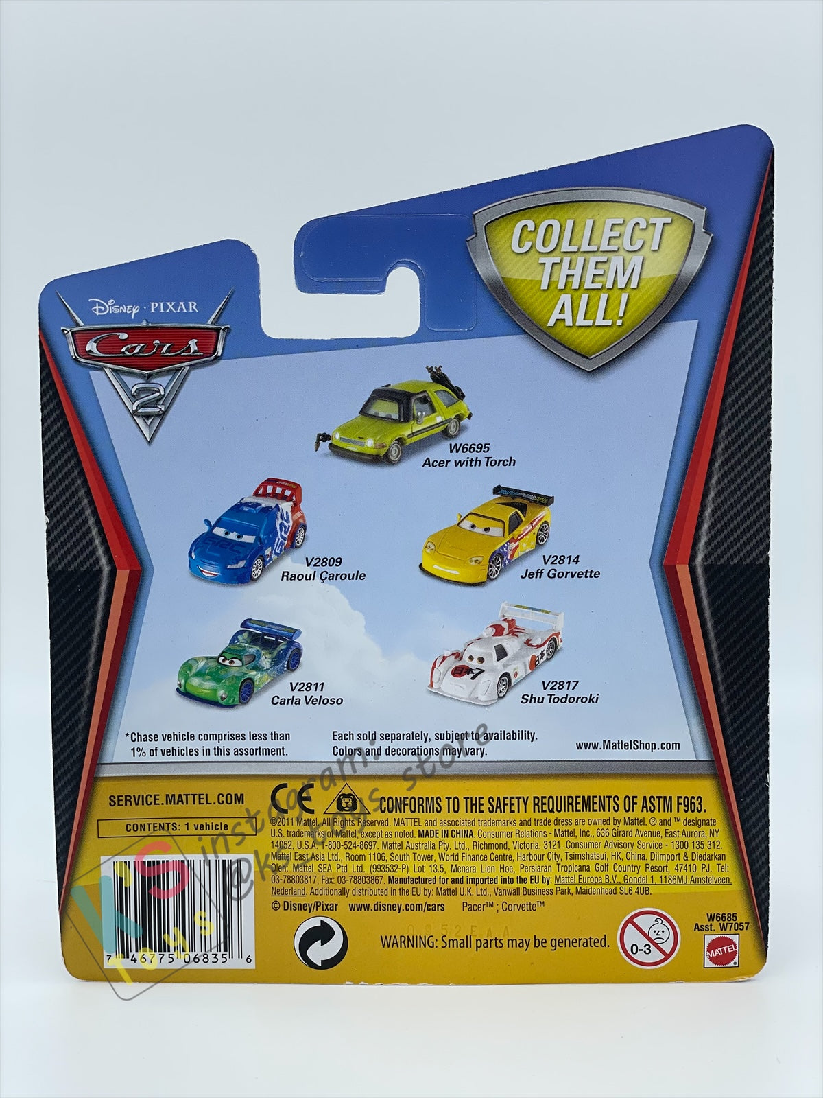 DISNEY PIXAR CARSBY MATTEL, "CELINE DEPHARE" CHASE CARS 2 SERIES KMART EXCLUSIVE - BNIP