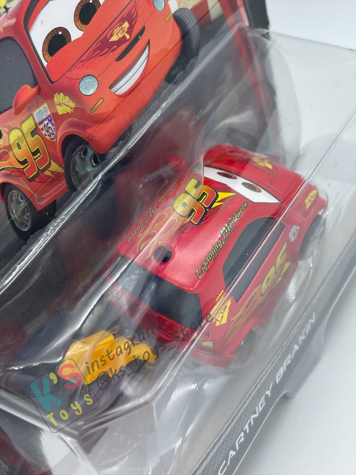 DISNEY PIXAR CARS BY MATTEL, "CARTNEY BRAKIN" CHASE CARS 2 SERIES - BNIP
