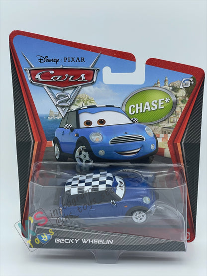 DISNEY PIXAR CARS BY MATTEL, BECKY WHEELIN - CARS 2 - BNIP