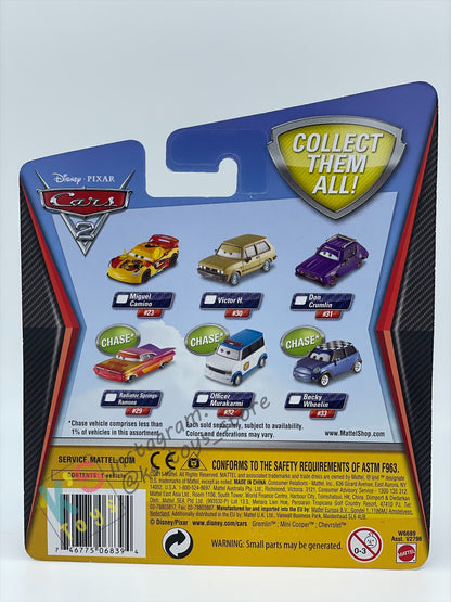 DISNEY PIXAR CARS BY MATTEL, BECKY WHEELIN - CARS 2 - BNIP