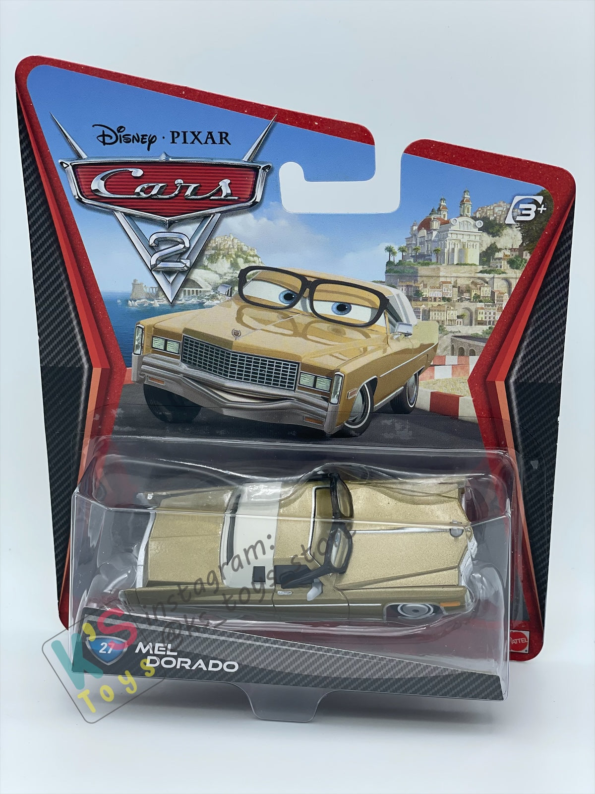 DISNEY PIXAR CARS BY MATTEL, "MEL DORADO #27" CARS 2 - BNIP