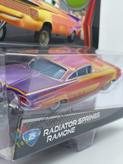 DISNEY PIXAR CARS 1:55 BY MATTEL, RADIATOR SPRINGS RAMONE - CARS 2 CHASE SERIES - BNIP