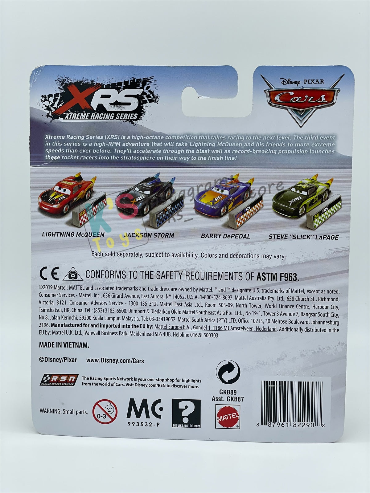 DISNEY PIXAR CARS BY MATTEL 1:55, "CRUZ RAMIREZ WITH BLAST WALL" ROCKET RACING SERIES - BNIP