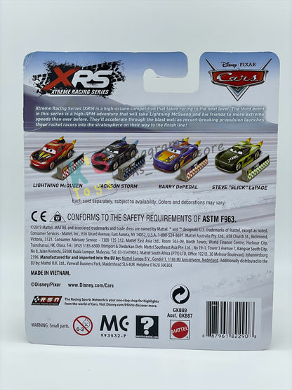 DISNEY PIXAR CARS BY MATTEL 1:55, "CRUZ RAMIREZ WITH BLAST WALL" ROCKET RACING SERIES - BNIP