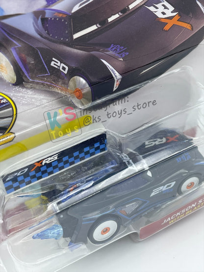 DISNEY PIXAR CARS BY MATTEL 1:55, "JACKSON STORM WITH BLAST WALL" ROCKET RACING SERIES - BNIP