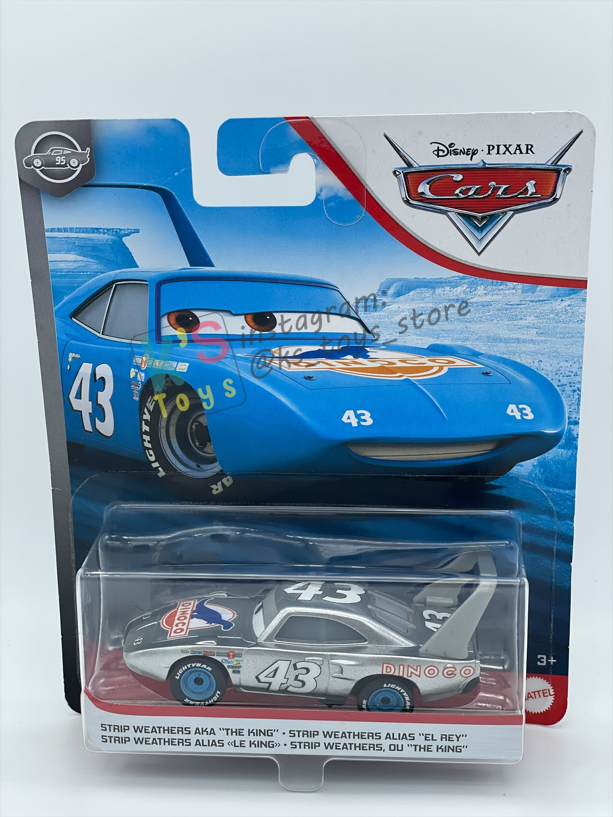 DISNEY PIXAR CARS BY MATTEL 1:55, "SILVER THE KING" SILVER COLLECTION SERIES - BNIP