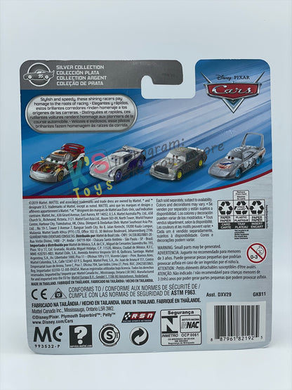 DISNEY PIXAR CARS BY MATTEL 1:55, "SILVER THE KING" SILVER COLLECTION SERIES - BNIP