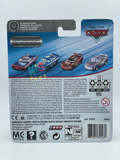DISNEY PIXAR CARS BY MATTEL 1:55, "METALLIC SNOT ROD " SCAVENGER HUNT SERIES - BNIP