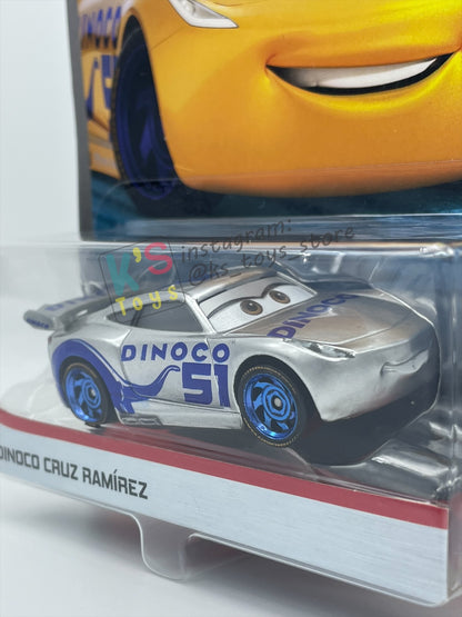 DISNEY PIXAR CARS BY MATTEL 1:55, "DINOCO CRUZ RAMIREZ SILVER" SILVER COLLECTION SERIES - BNIP