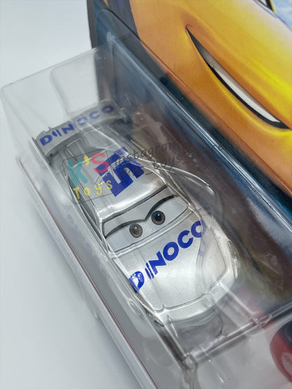 DISNEY PIXAR CARS BY MATTEL 1:55, "DINOCO CRUZ RAMIREZ SILVER" SILVER COLLECTION SERIES - BNIP