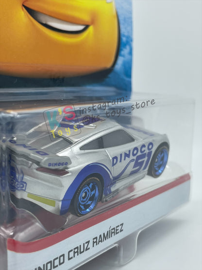 DISNEY PIXAR CARS BY MATTEL 1:55, "DINOCO CRUZ RAMIREZ SILVER" SILVER COLLECTION SERIES - BNIP